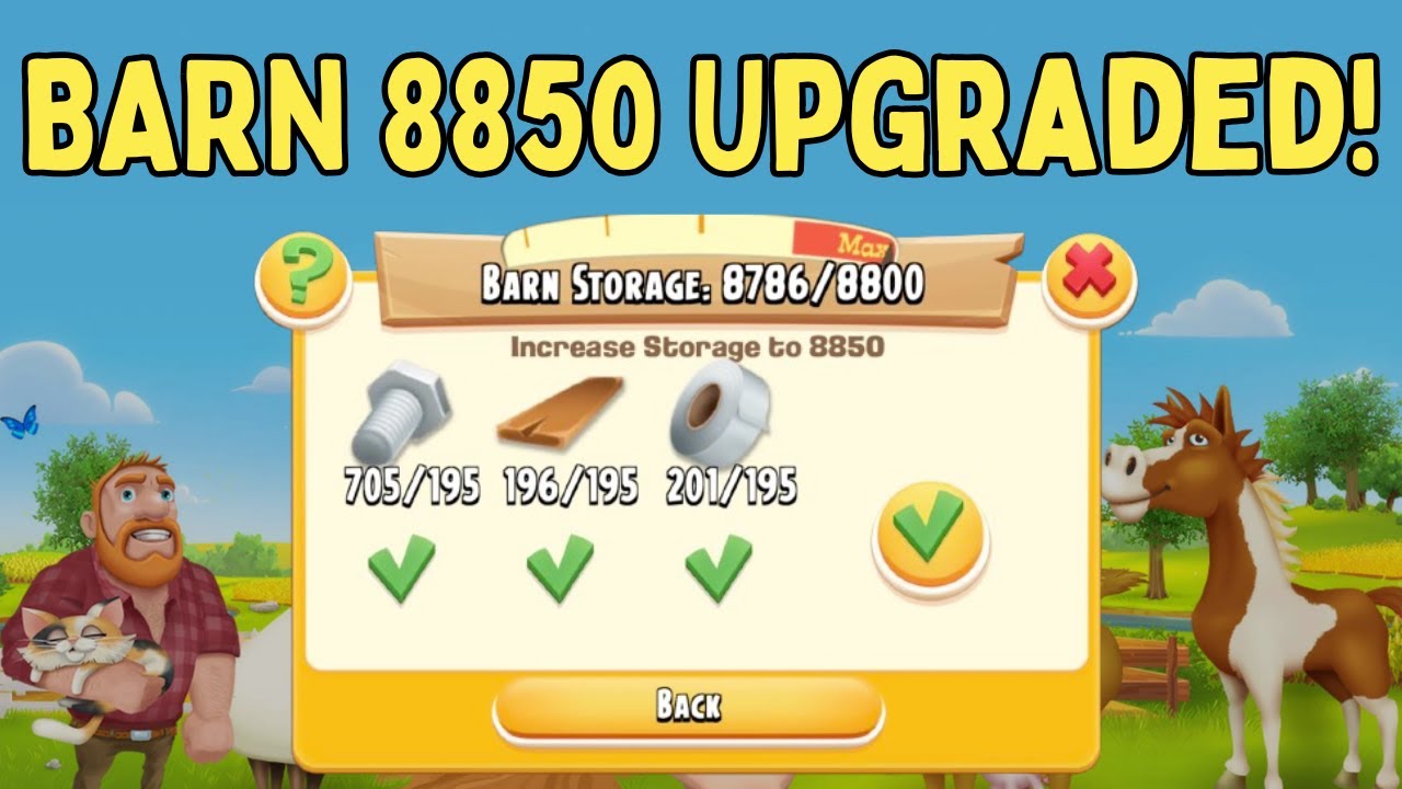 HUGE Barn Upgrade 8850 🏆 | Hay Day Farming & Management
