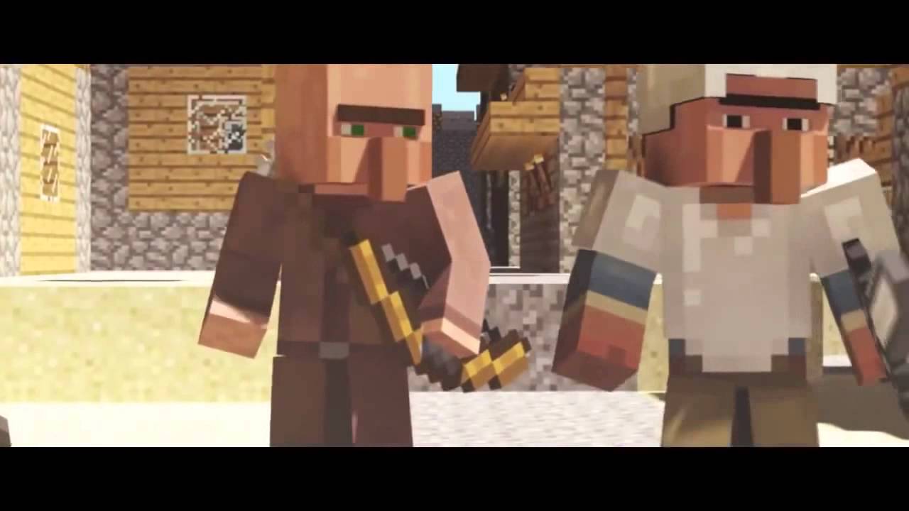 Aldeanos A Luchar!! Ender Dragon [Animaciones de Minecraft]