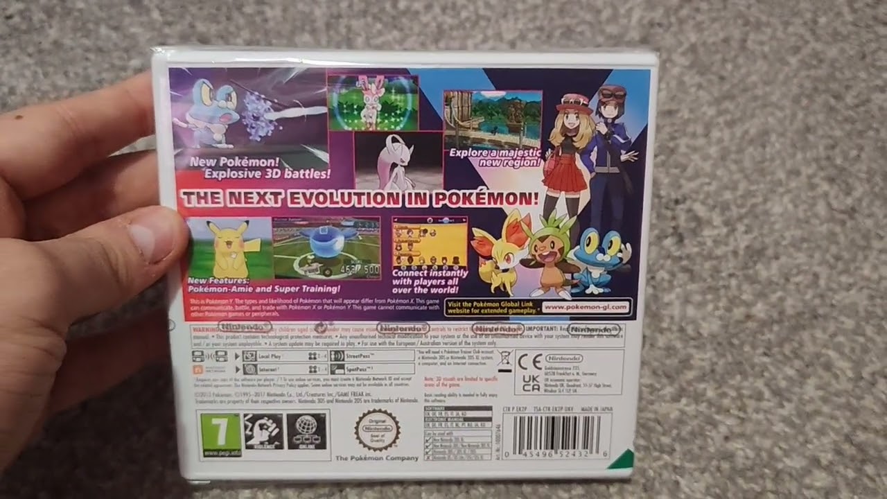 Pokemon Y For The Nintendo 3DS UK Game Unboxing