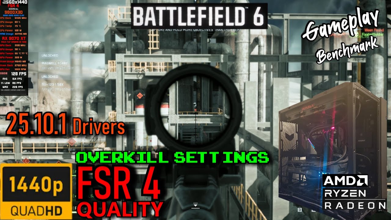 Battlefield 6 🎮 1440p FSR 4 Quality OVERKILL | CONQUEST OPERATION FIRESTORM 🖥️ RX 9070 XT 9800X3D