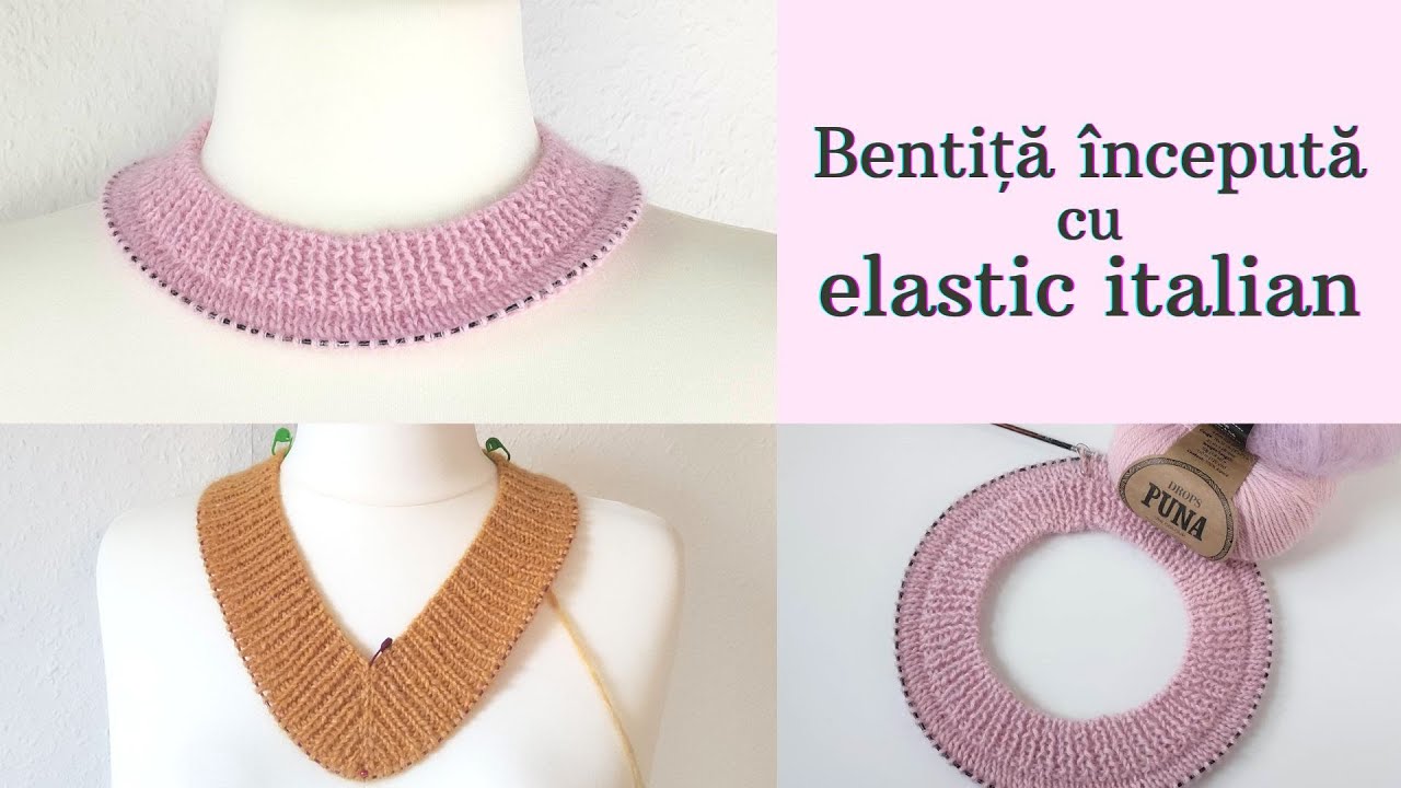 Cum lucrez circular guler tricotat/ bentita cu elastic italian