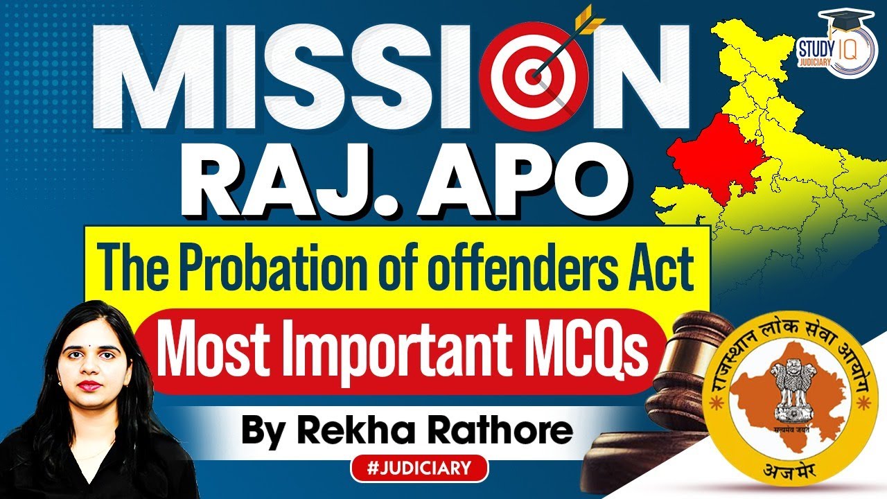 Rajasthan APO Exam Preparation | The Probation Of Offenders ACT | Most Important MCQs