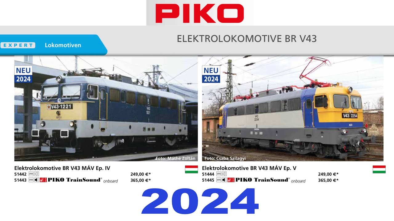 PIKO 2024-es magyar vonatkozású H0 újdonságok