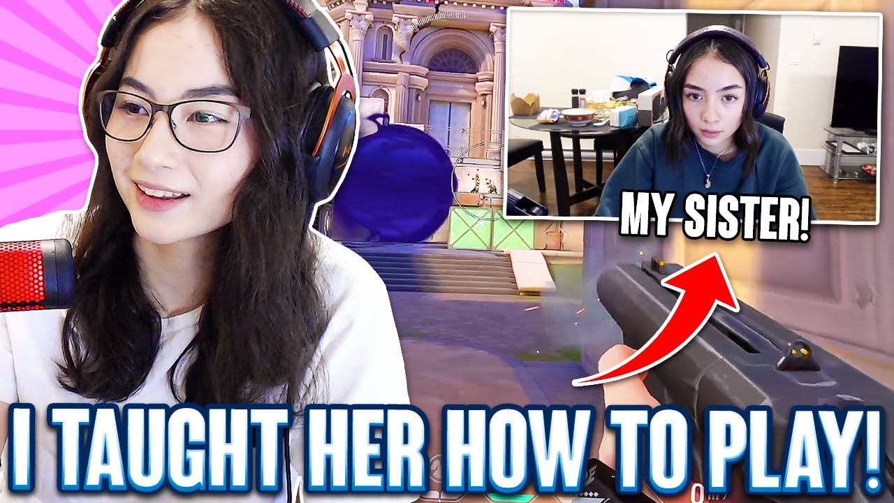 TEACHING MY SISTER HOW TO PLAY VALORANT !!! | KYEDAE