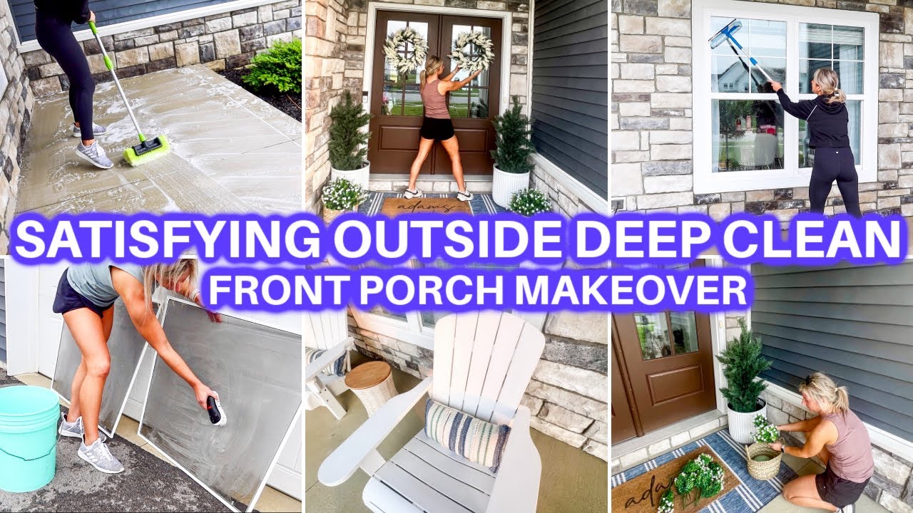 NEW! SATISFYING OUTSIDE DEEP CLEAN WITH ME | CLEANING MOTIVATION | DEEP CLEANING | HOME CLEANING