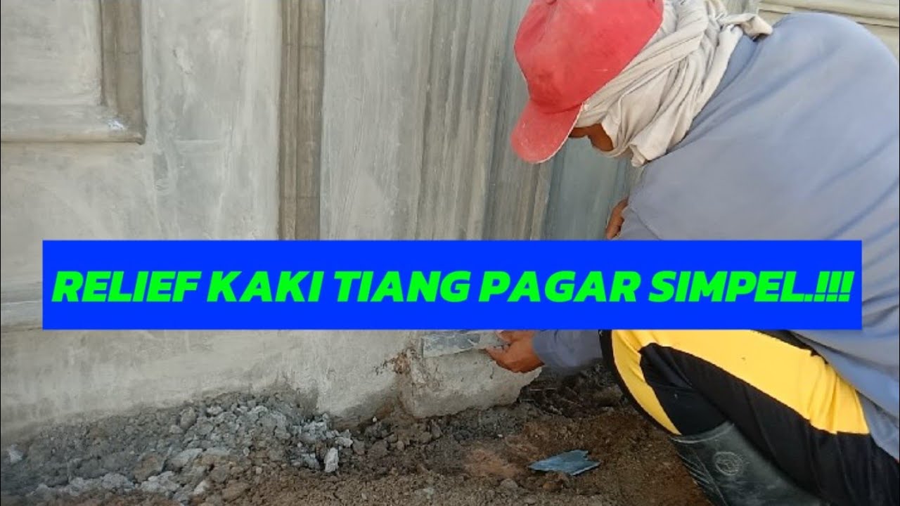 proses pembuatan kaki relief tiang pagar