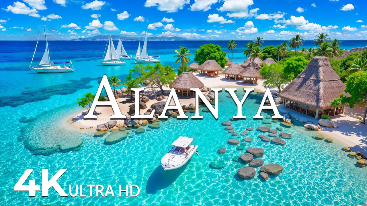 FLYING OVER ALANYA (4K UHD) &ndash; Soothing Music Along With Beautiful Nature Video - 4K Video ULTRA HD