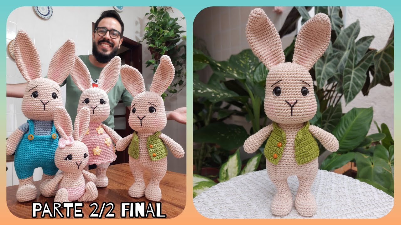 Coelho Amigurumi Passo A Passo - Filho Mais Velho - Coleção Família Coelhos Do Ti (Parte 2/2 Final)