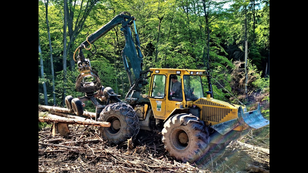 🌲 *SOUND on* • HSM 904 - 4WD - 2001 • Forstbetrieb Weuste • Skidder in Action • Part-2 • sound PUR 🌲