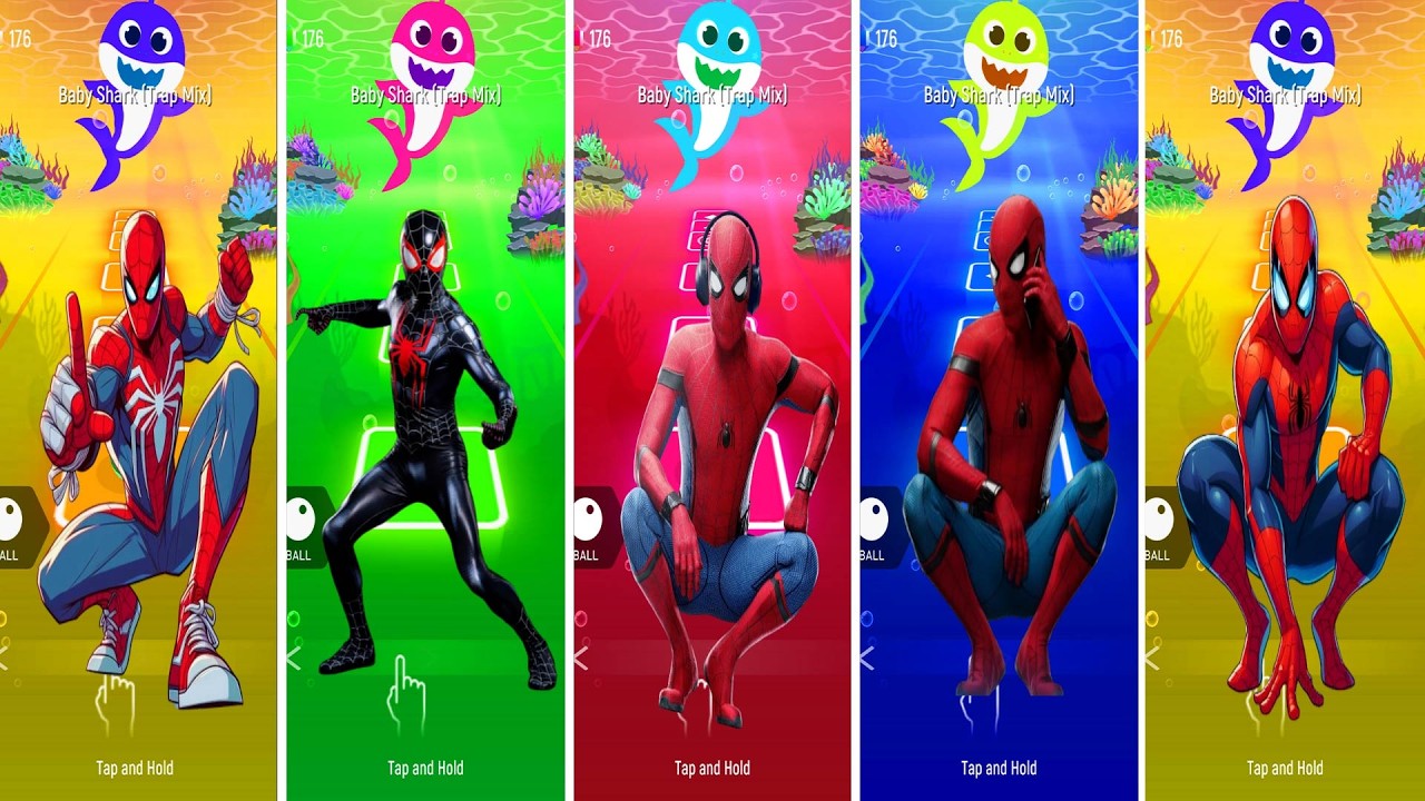 Ultimate Spider-Man Dance Evolution 🕷️ Baby Shark Trap Mix Challenge