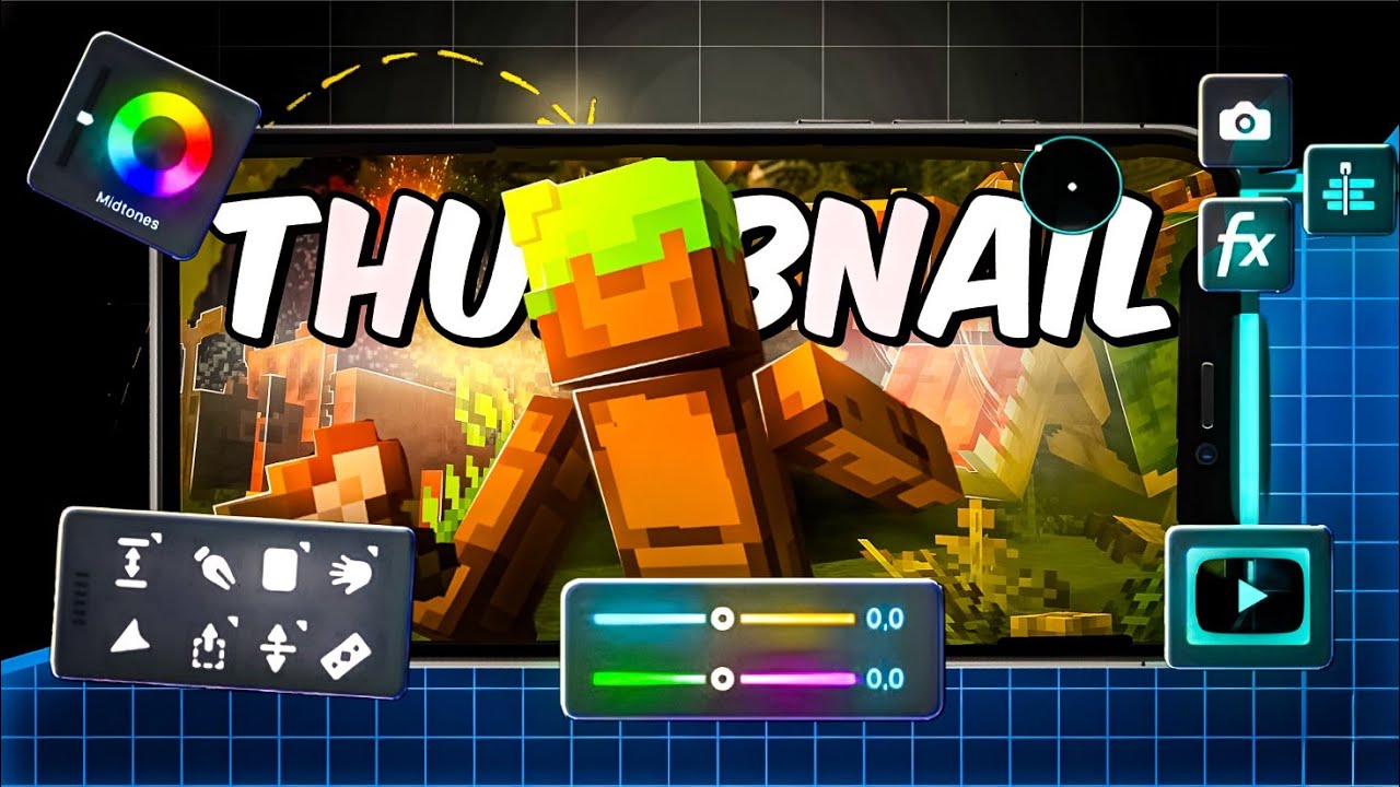 Make PRO Minecraft Thumbnails Without Modeling Beginner Friendly (No Modeling) ✨🛸