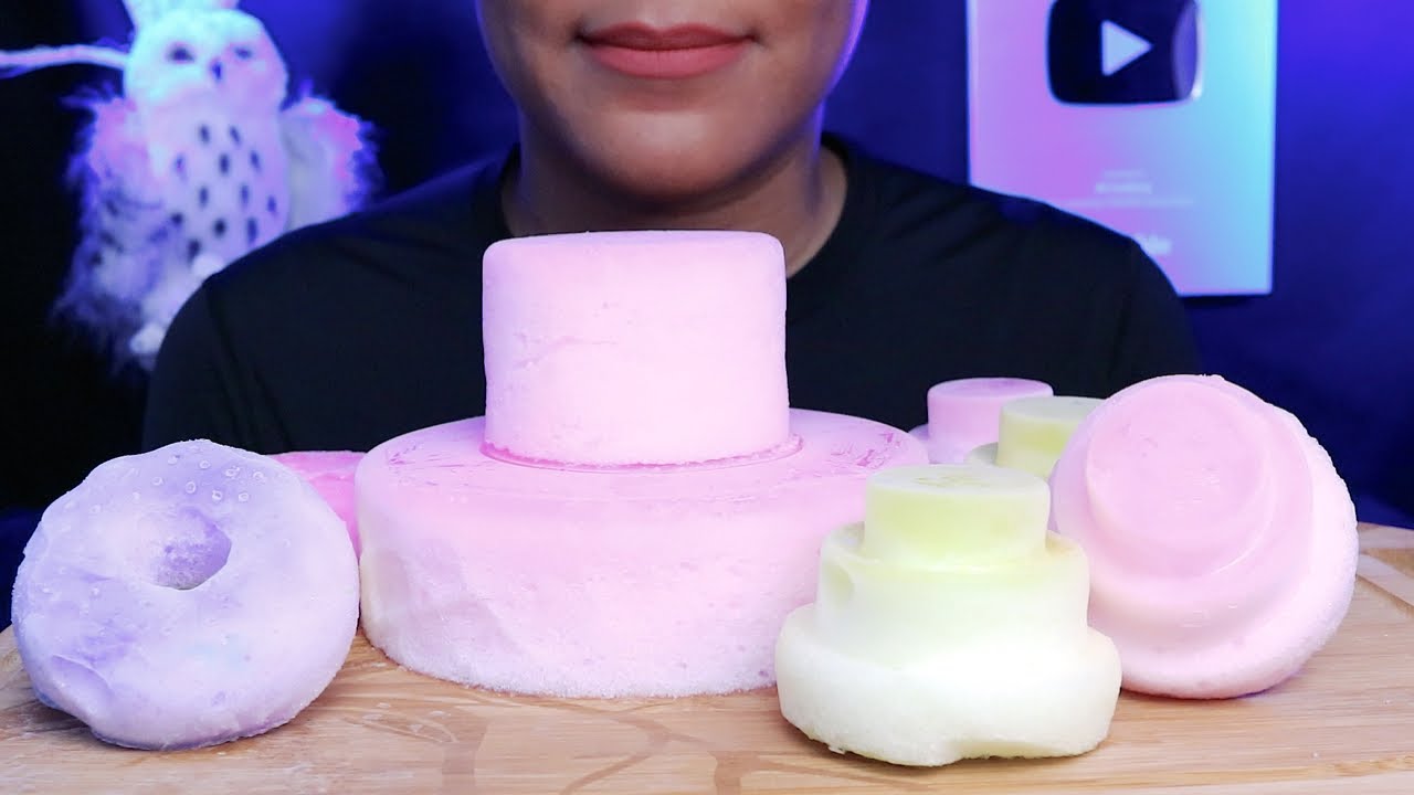 ASMR FOAM SPONGE ICE CAKE/ ITS FOOFYS BIRTHDAY!!