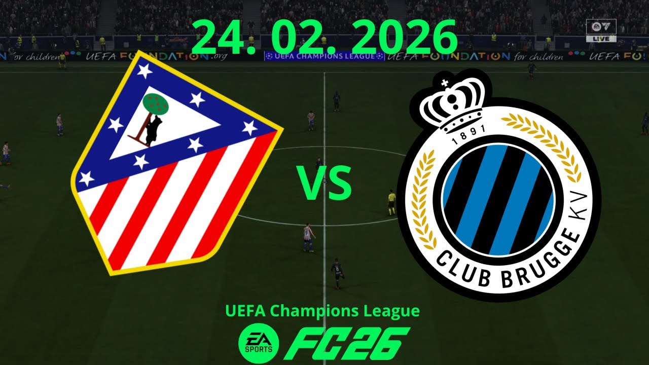 Atletico de Madrid vs Club Bruggy | UEFA Champions League 24. 02. 2026 | FC26 PS5