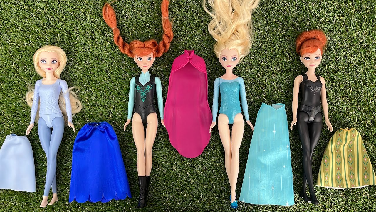 Disney Princess Doll Collection | Frozen Elsa, Anna, Belle, Ariel | ASMR Unboxing Mattel Dolls