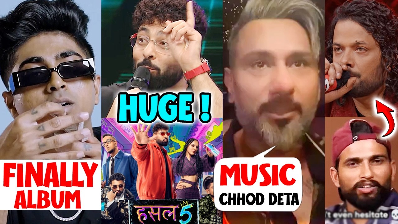 HUSTLE 5 HUGE ANNOUNCEMENT❗MC STAN ALBUM FINALLY COMING⁉️HONEY SINGH LIVE, MC SQUARE ON IKKA
