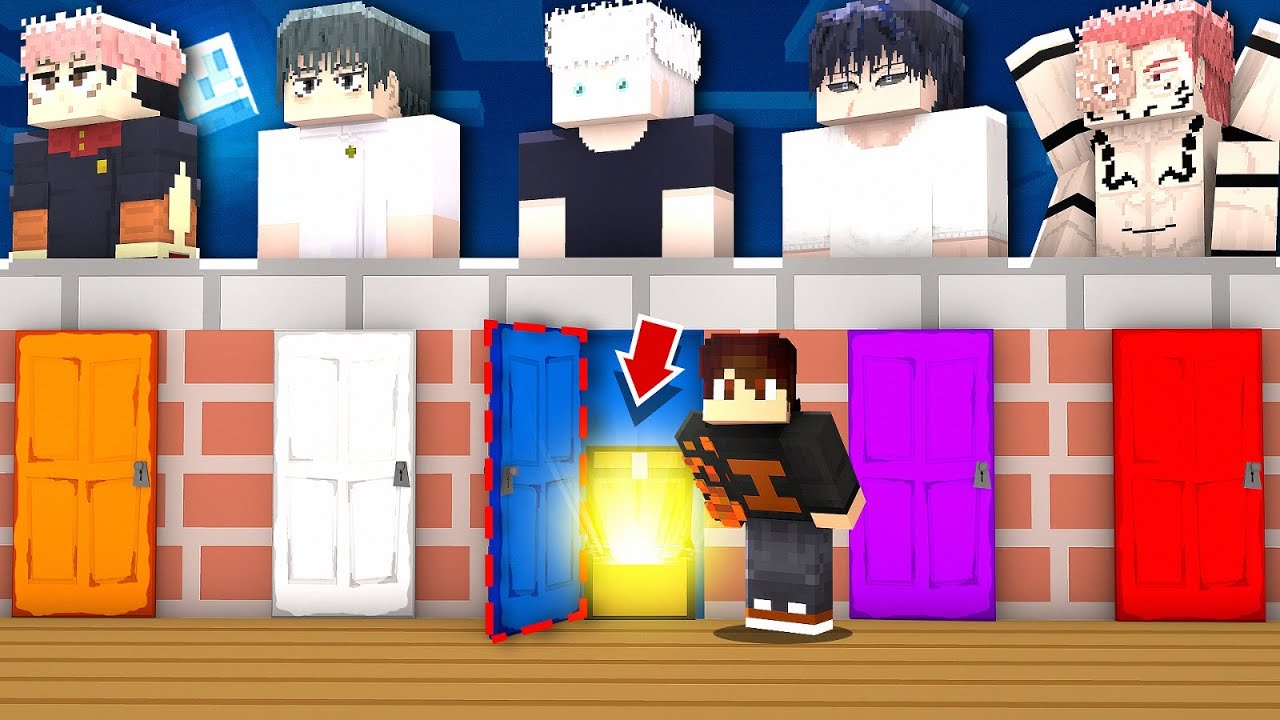 NÃO ESCOLHA A PORTA ERRADA de JUJUTSU KAISEN 𝗡𝗢 MINECRAFT !!  ‹ Ine ›