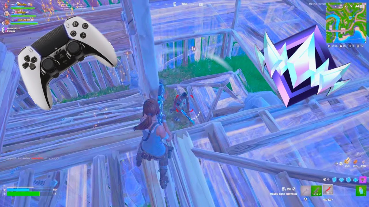 PS5 PRO Fortnite Chapter 6 UNREAL Ranked Reload Gameplay! + BEST Controller Settings For *AIMBOT* 🎯