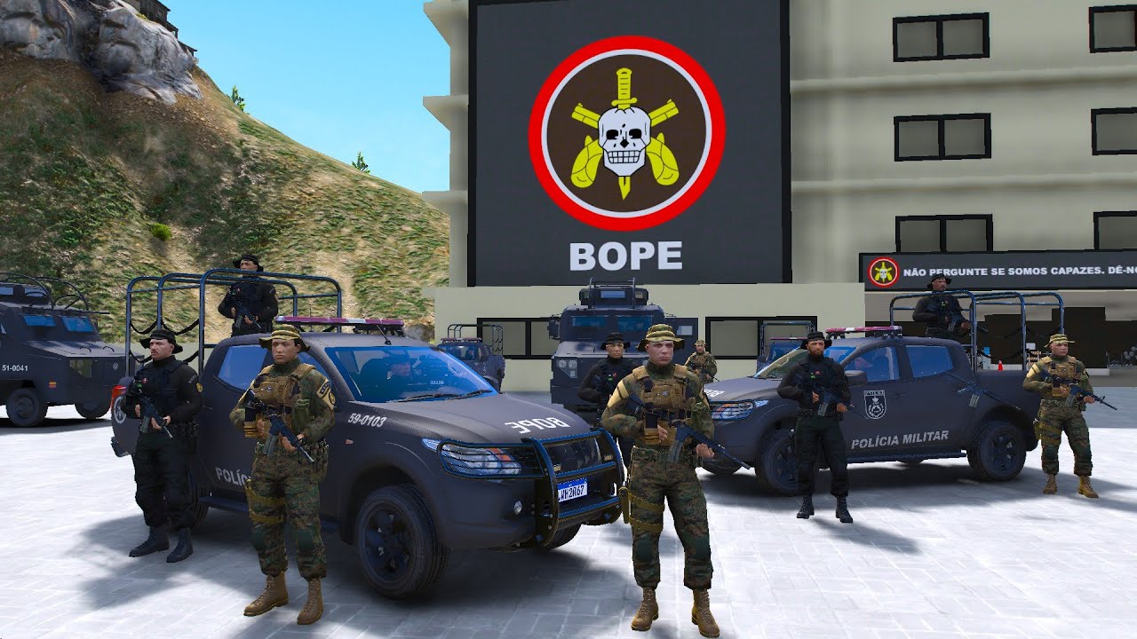 CONFRONTO NA FAVELA + TROCA DE T1ROS! BOPE 💀 PMERJ GTA 5 POLICIAL