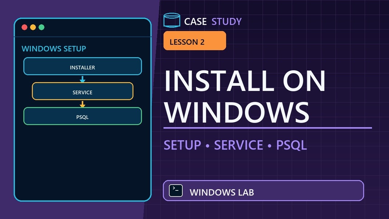 Install PostgreSQL on Windows &mdash; Complete Setup and Verification