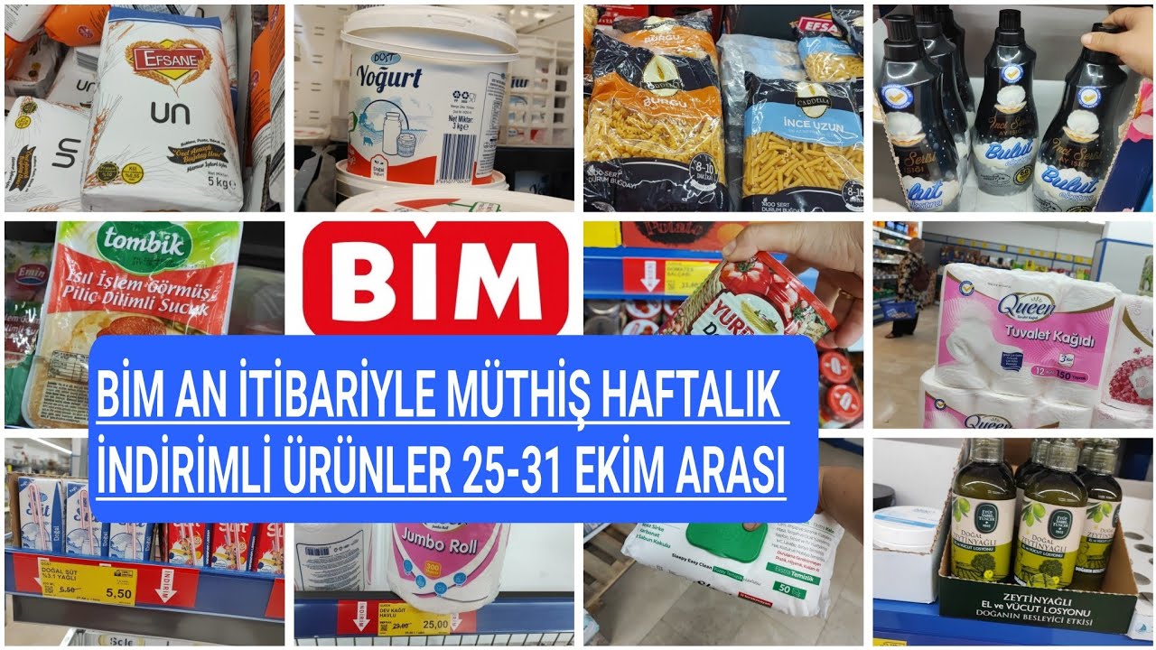 BİM AN İTİBARİYLE M&Uuml;THİŞ HAFTALIK İNDİRİMLİ &Uuml;R&Uuml;NLER 25- 31 EKİM ARASI GE&Ccedil;ERLİ İNDİRİMLİ &Uuml;R&Uuml;NLER 2023