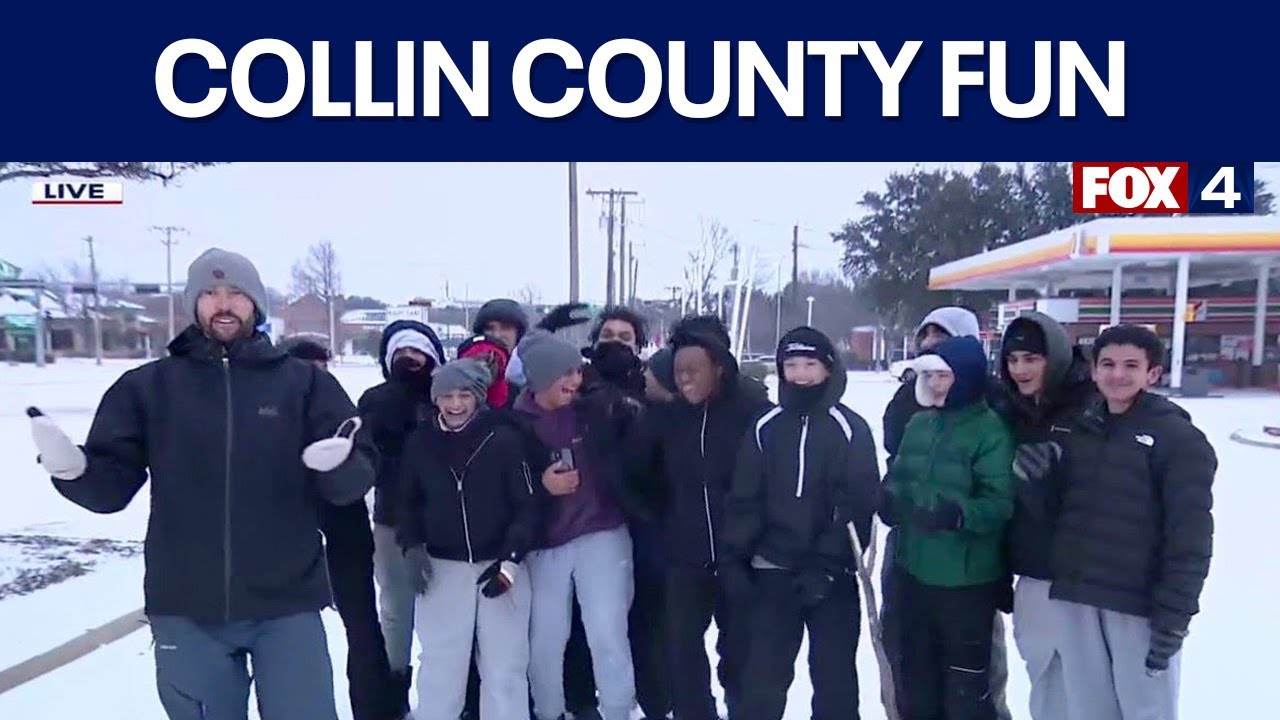 High schoolers photobomb reporter's snow report