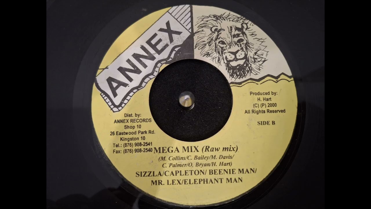 Sizzla & Capleton & Beenie Man & Mr. Lex & Elephant Man - Mega Mix Radio \ Raw 7'