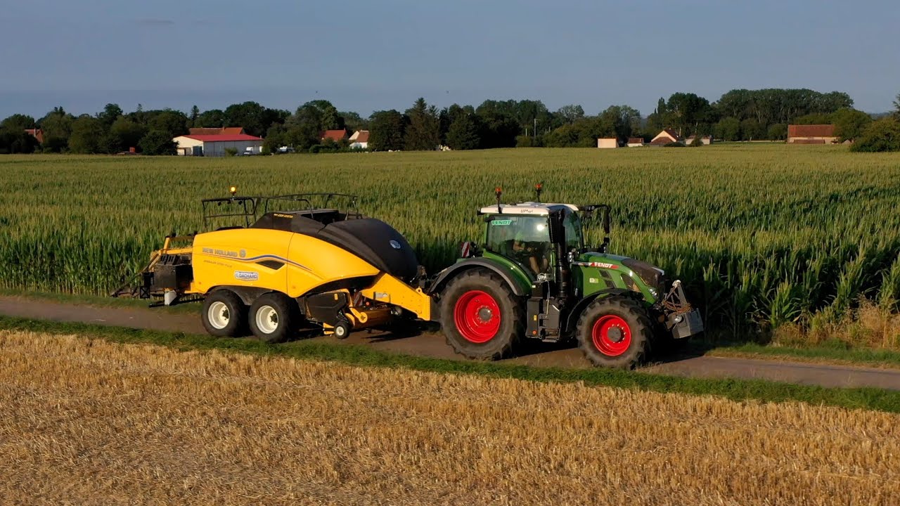 Fendt 724 et New Holland Bigbaler 1290 Plus à la paille !