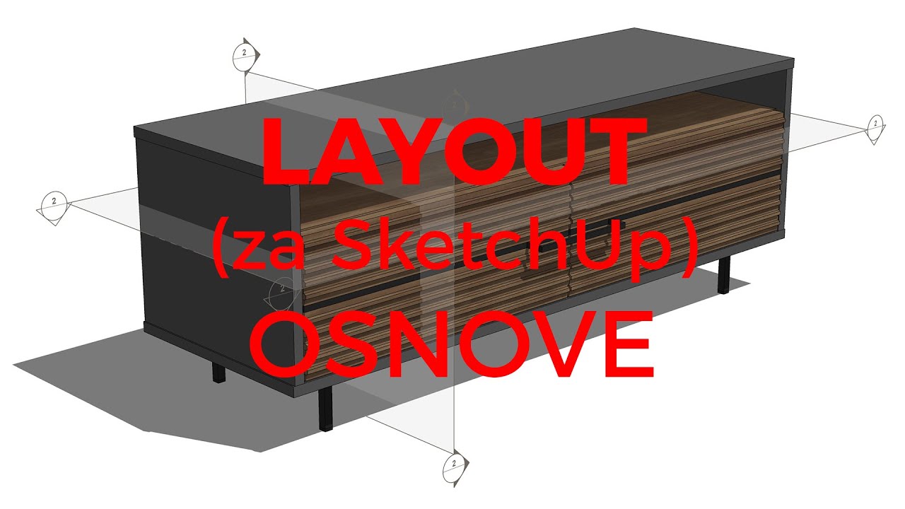 LayOut (za SketchUp) - Osnove (crtez ormarica)