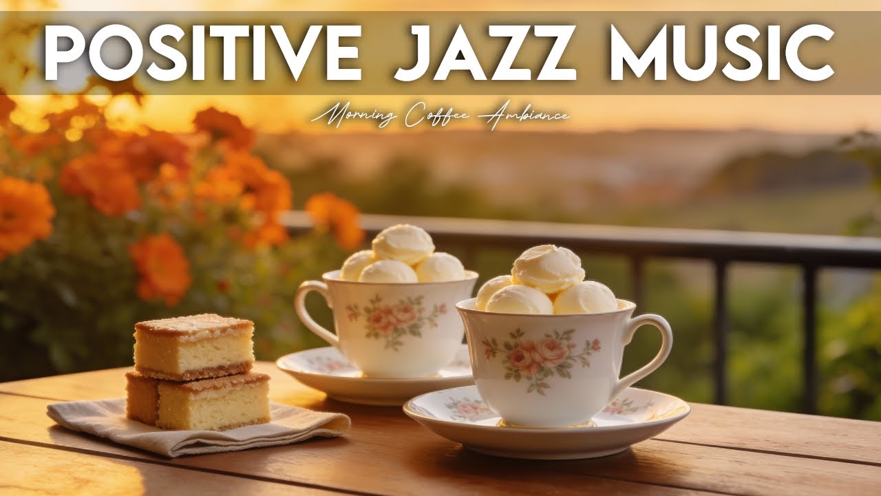Positive Jazz Music☕Calm Bossa Nova Instrumental and Relaxing Jazz Cafe Music for Studying.