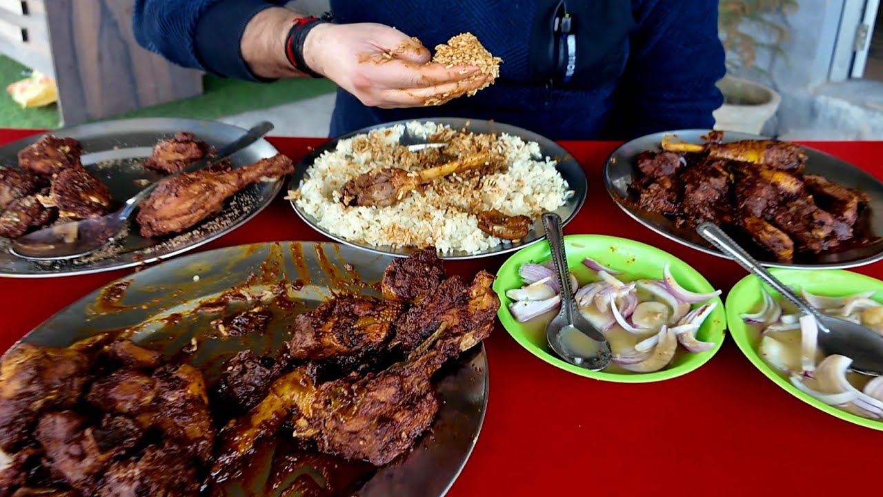 Jaggu Bhai Ka Desi Murga Aur Deep Fry Chicken | Anku Desi Chicken Nagrota | jammu food tour 
