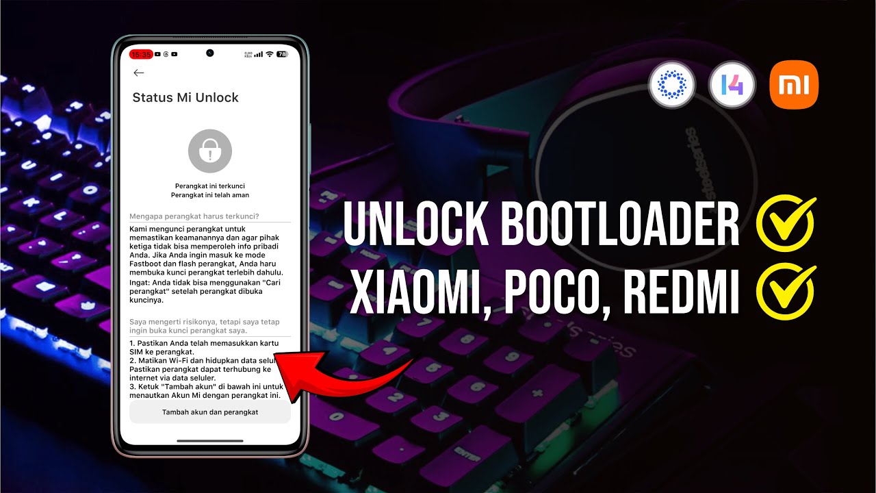 Cara UBL (Unlock Bootloader) Di Xiaomi, POCO, Redmi Note
