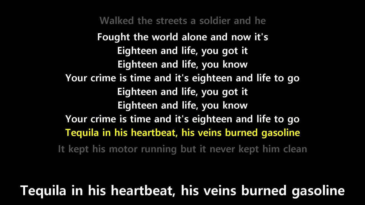 18 and Life (Lyrics) - Skid Row