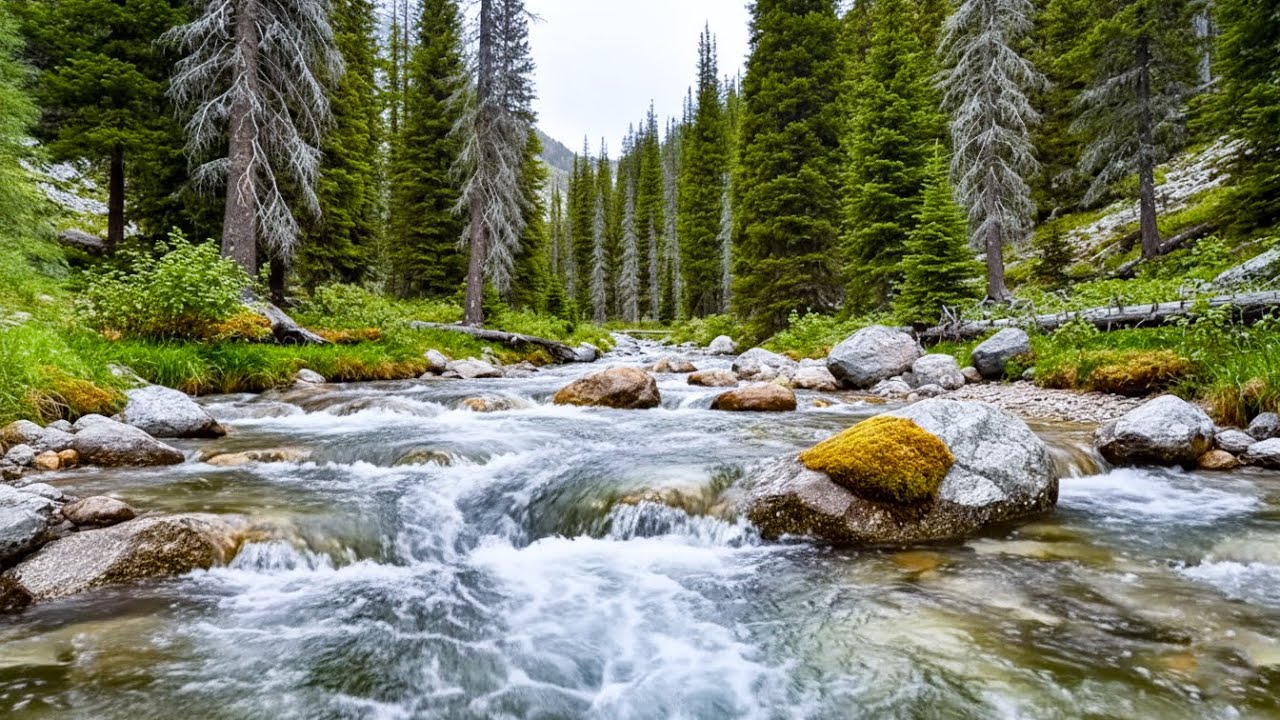 River Sounds Birds Chirping, Tranquil Stream and Forest Birds for Deep Relaxation - 3 Hours
