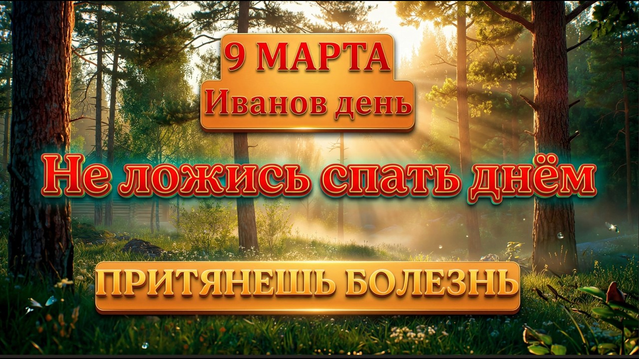 9 МАРТА Иванов день: ПЕРВЫЙ ДЕНЬ НОВОЙ ЖИЗНИ! 🏠 Сделай это до заката, чтобы закрыть дом от беды.
