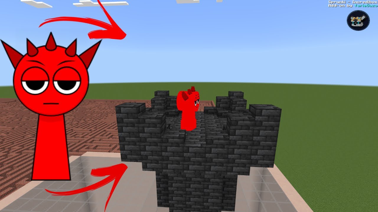 I built a castle and blew up many Sprunkis. 💥