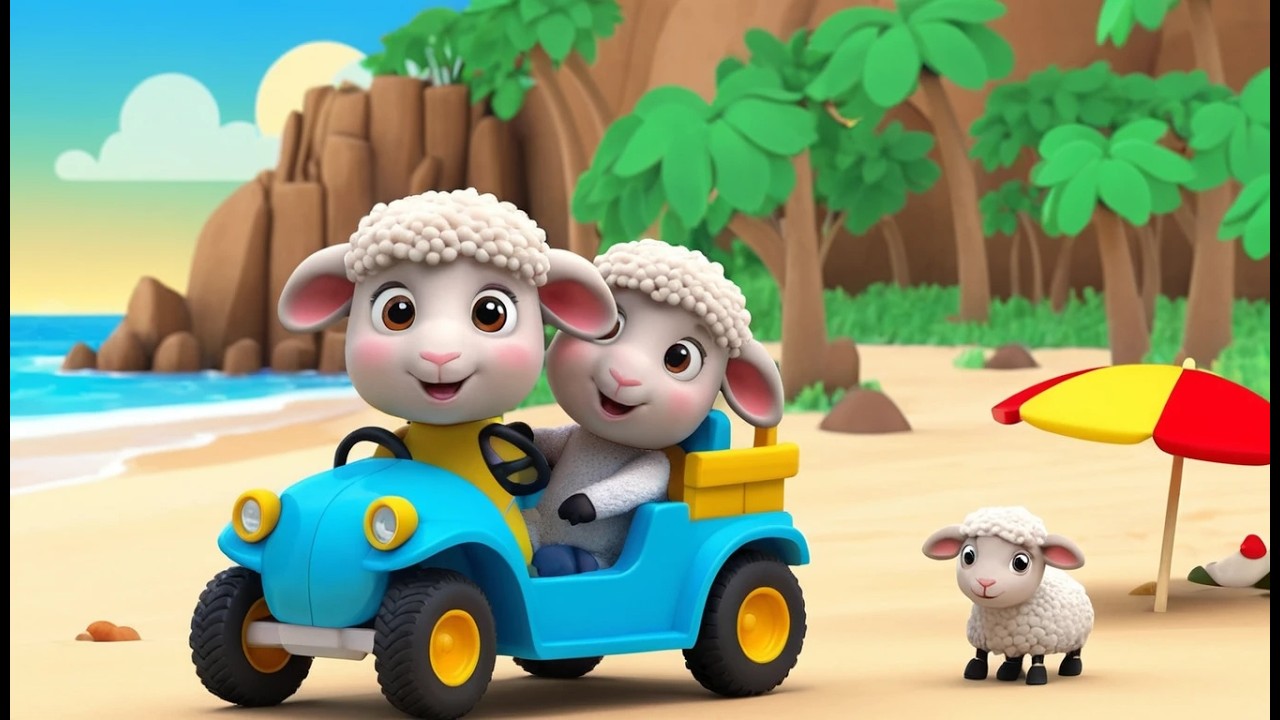 Un petit mouton se promene en buggy le lon