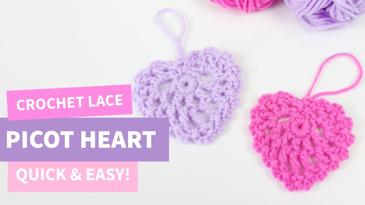 EASY Picot Crochet Heart - Hiding Since 2019! 💗