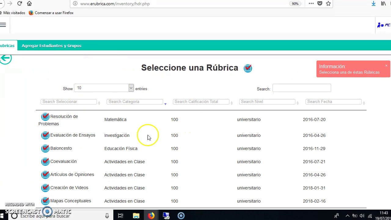 Tutorial sobre ERúbrica