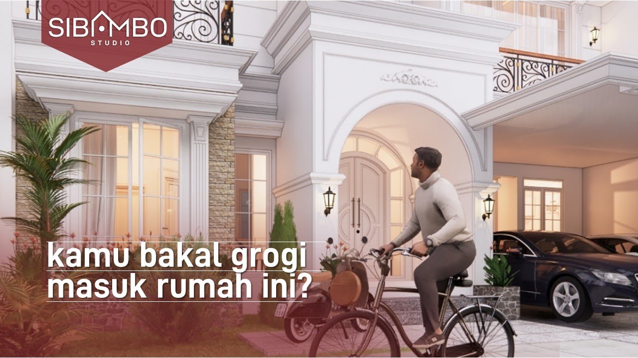Desain Rumah Klasik 2 Lantai 3 Kamar Tidur di Lahan 12x15 Meter