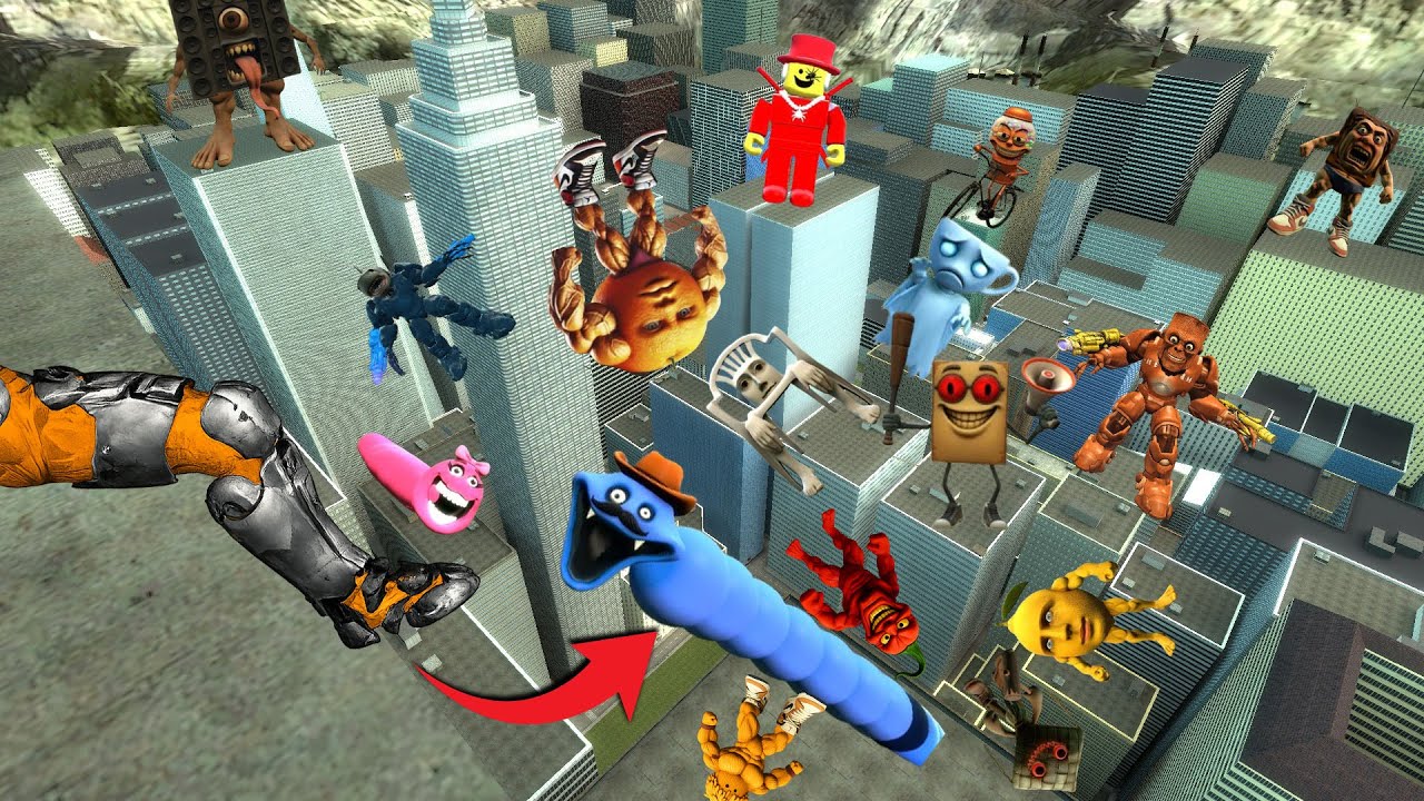 Spartan Kicking ALL Brainrot Italian Memes And HUNGRY WORM  in Garry's Mod