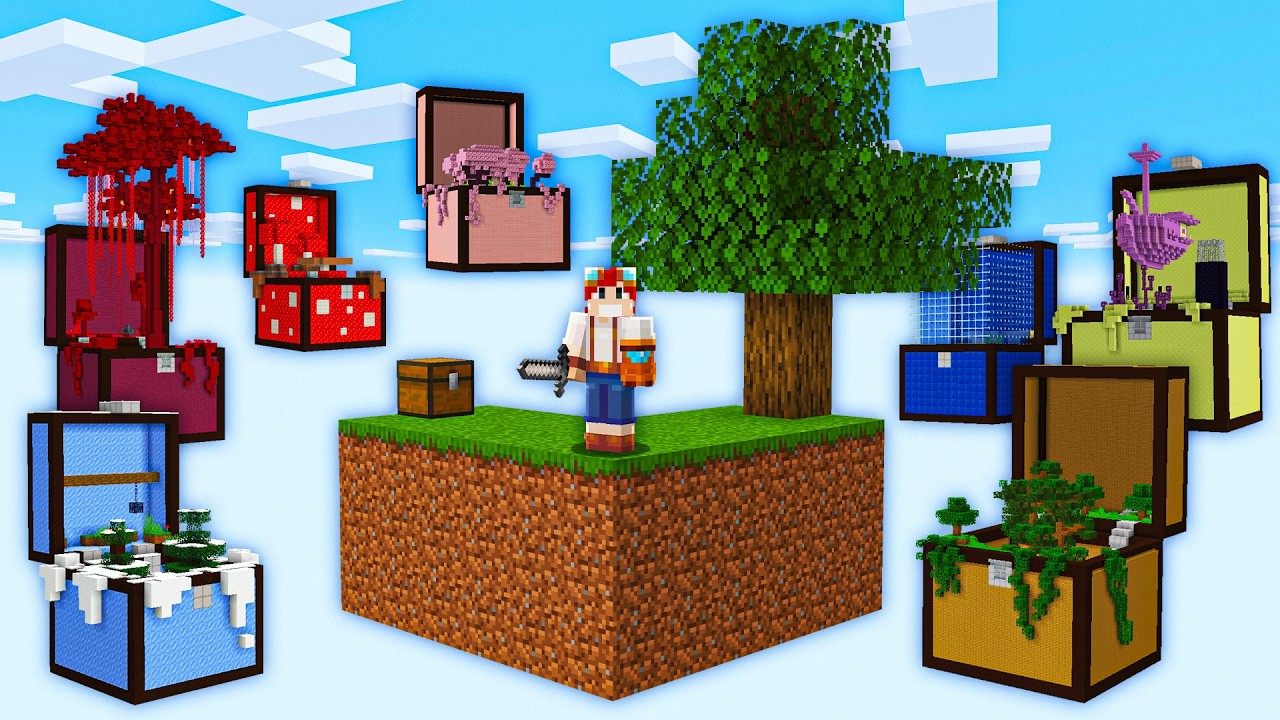 SKYBLOCK mas as ILHAS são BAÚS GIGANTES