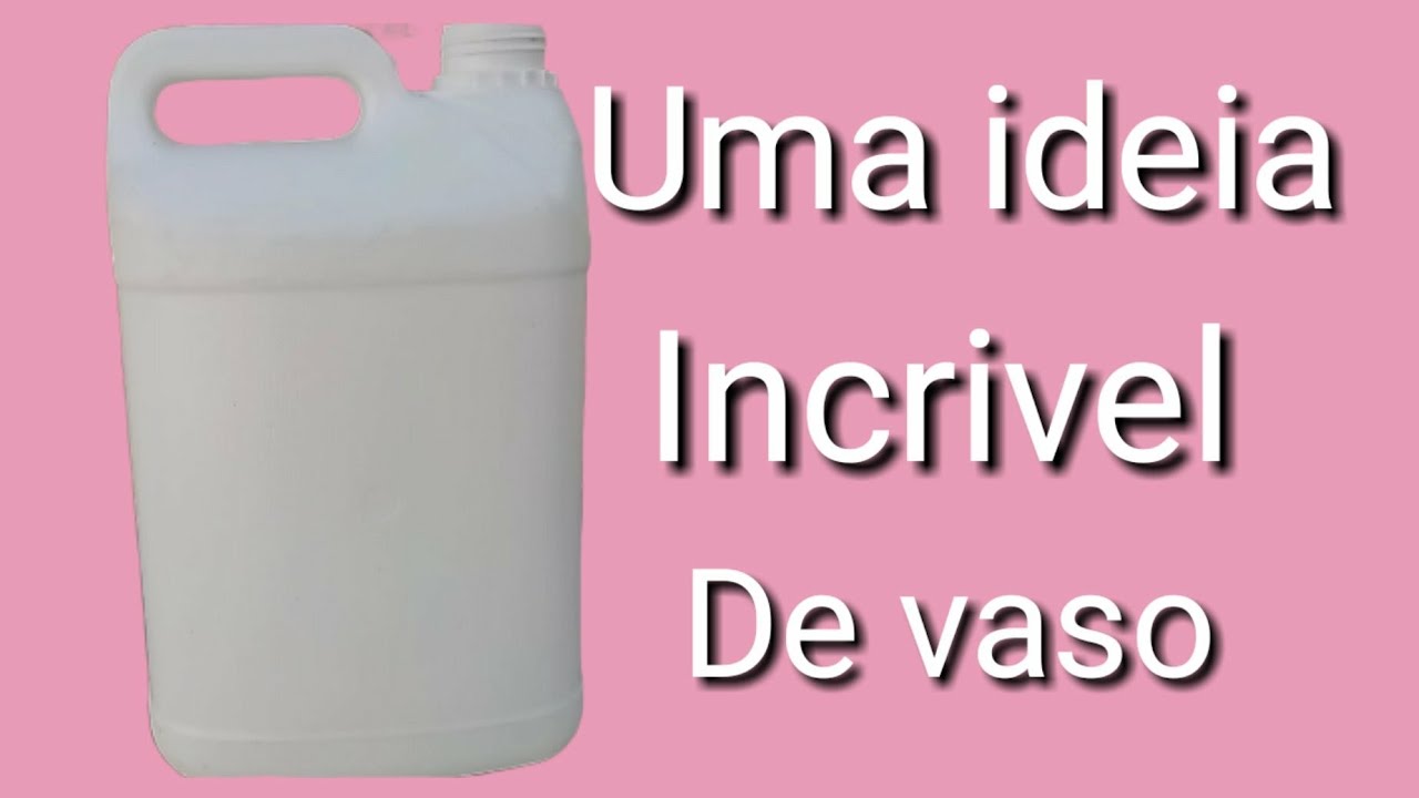Incrível ideia com galão para plantas +pintura de paisagem.