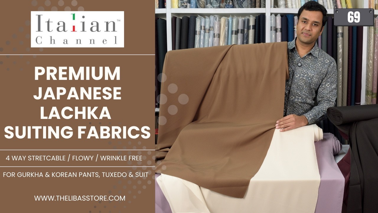 Italian Channel Lachka 4-Way Stretch Suiting Fabrics | Japanese for Gurkha Pants, Suits & Tuxedos