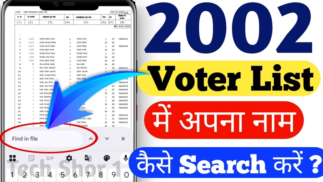 2002 Voter List me apna naam kaise search karen