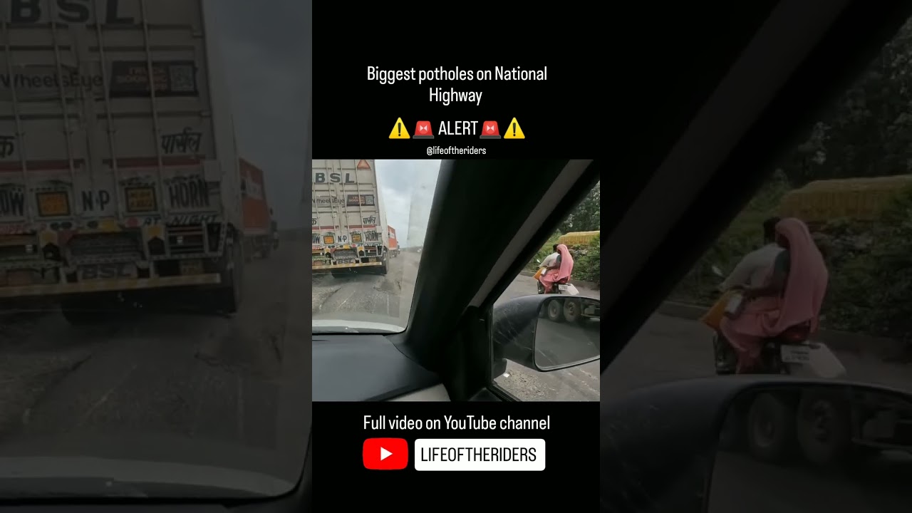 Biggest potholes in Madhya pradesh national highway ghat section in seoni | Accident road | potholes