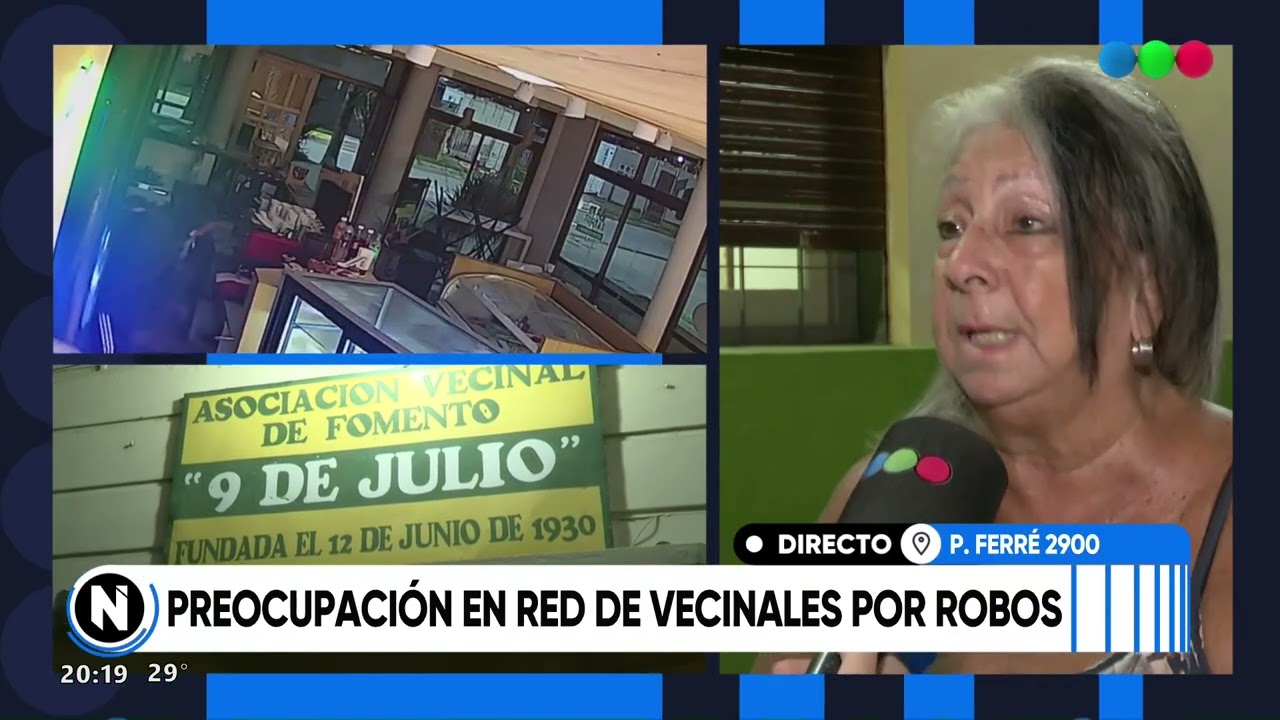 La Red de Vecinales expresó su preocupación por la ola de robos en la ciudad