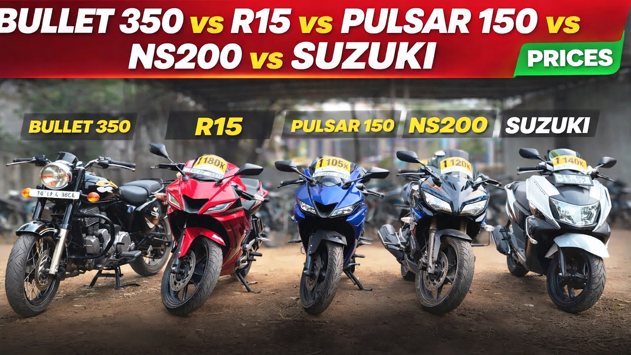 Part 2 ll Bullet 350, R15, Pulsar 150, NS200,Suzuki, Prices 100+ బ్యాంకు స్వాధీనం చేసుకున్న బైకులు