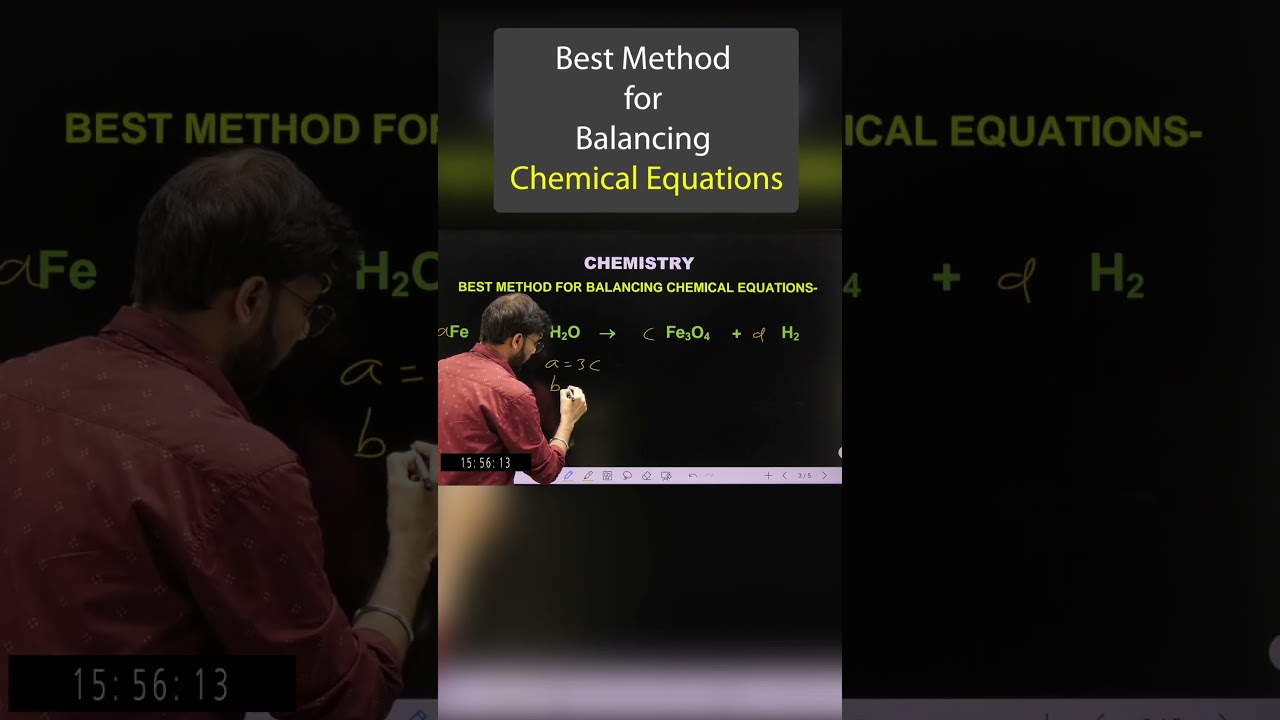 Best Method for Balancing Chemical Equations #kota #kotacoaching