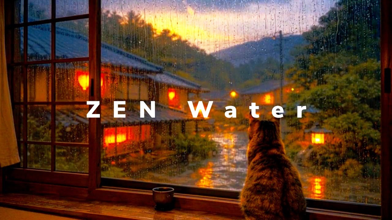 Rainy Evening in Japan with a Cat 🐈‍⬛ | Relaxing Rain ASMR for Sleep & Study