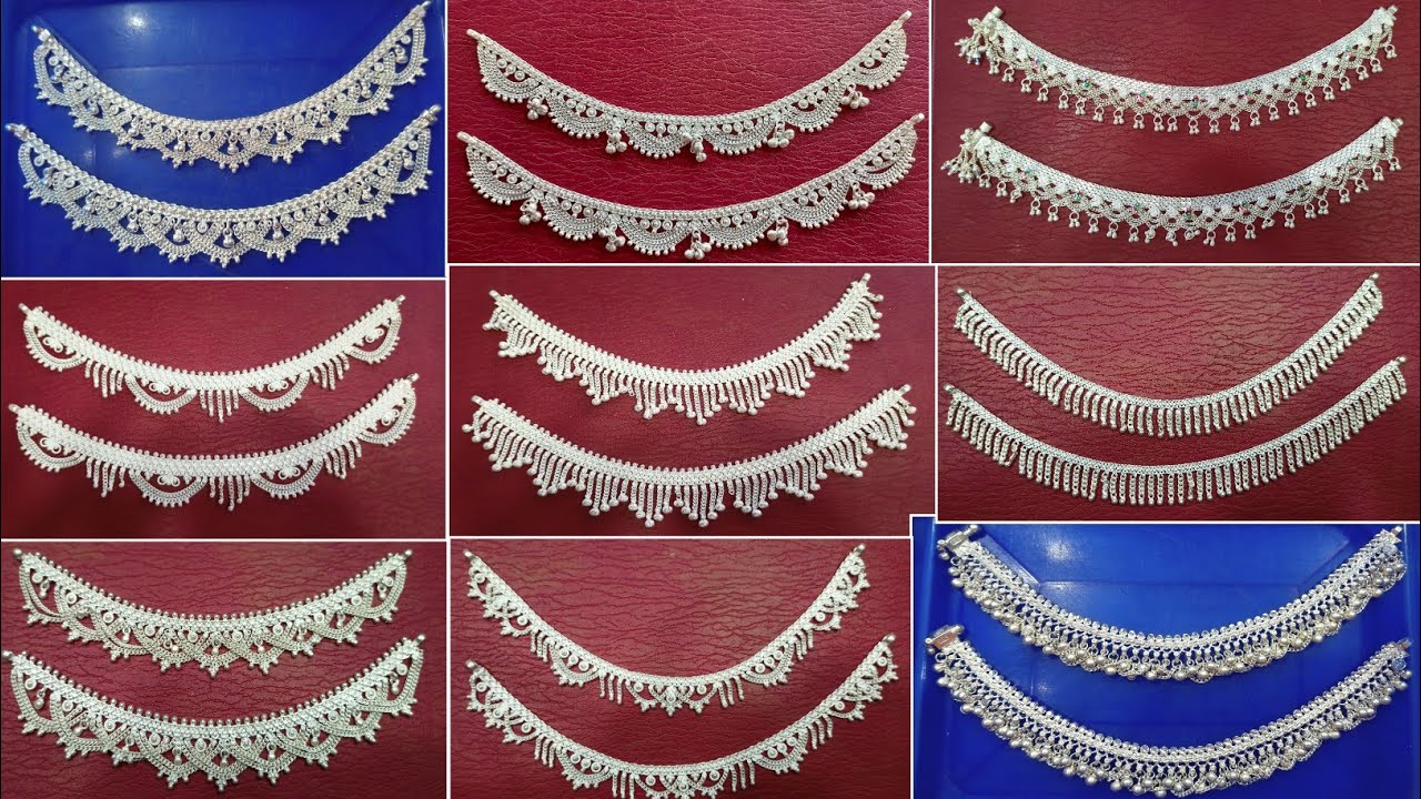 चांदी की पायल की डिजाइन/Latest Payal Design 2025/dulhan payal ka photo/New Anklet Designs In Silver